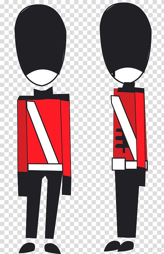 Illustration, British barracks station soldiers transparent background PNG clipart