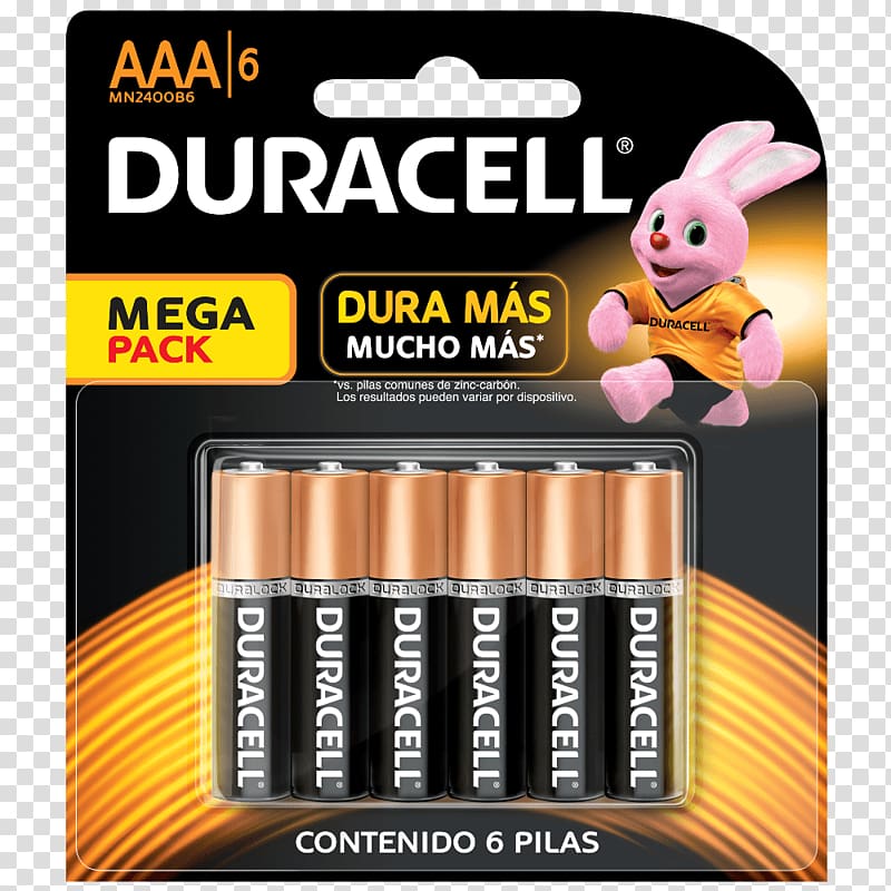 Duracell Alkaline battery AAA battery Electric battery A23 battery, duracell transparent background PNG clipart