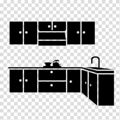 kitchen counter clipart black and white