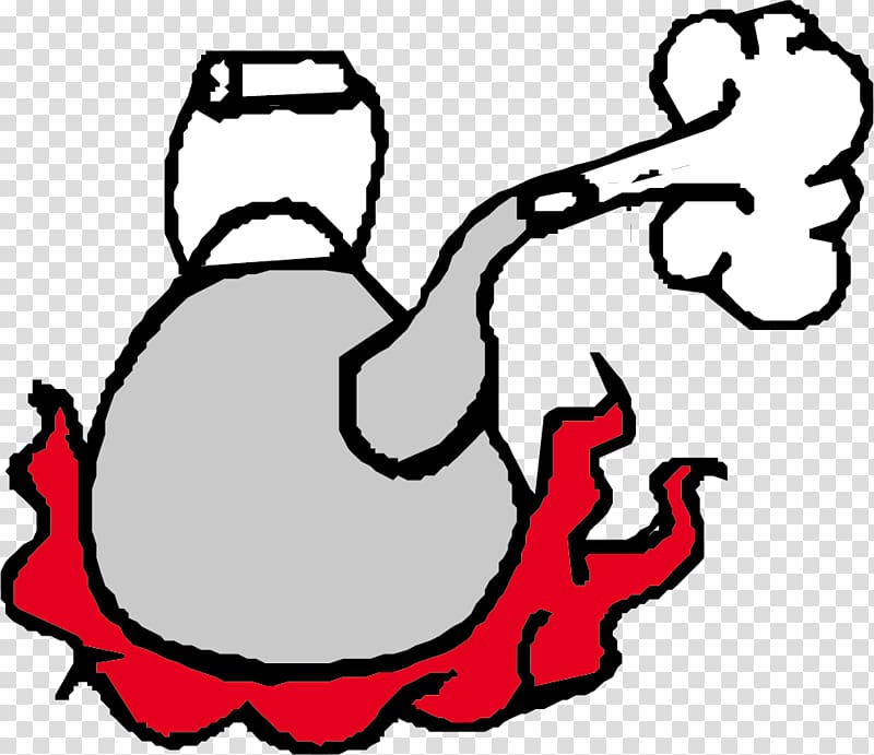 Cartoon , kettle on fire transparent background PNG clipart