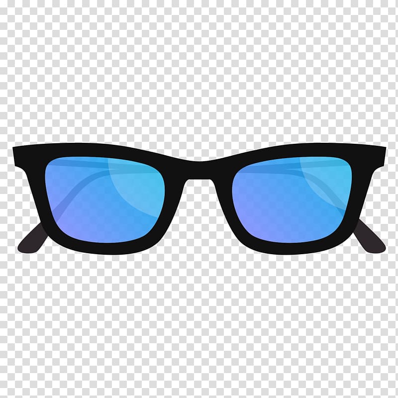Ray-Ban Wayfarer Aviator sunglasses Oakley, Inc., Black and blue sunglasses transparent background PNG clipart