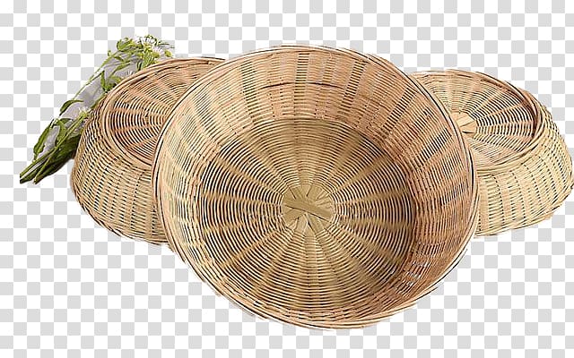 Basket Bamboe, Handmade bamboo baskets transparent background PNG clipart