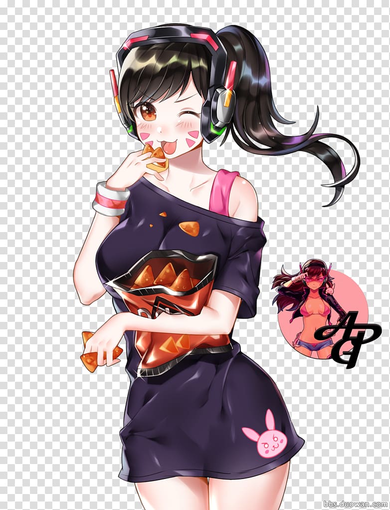 Overwatch D.Va Fan art Drawing, Anime transparent background PNG clipart