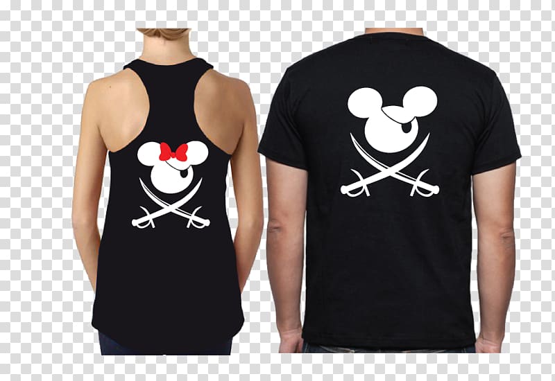 T-shirt Minnie Mouse Mickey Mouse The Walt Disney Company couple, T-shirt transparent background PNG clipart