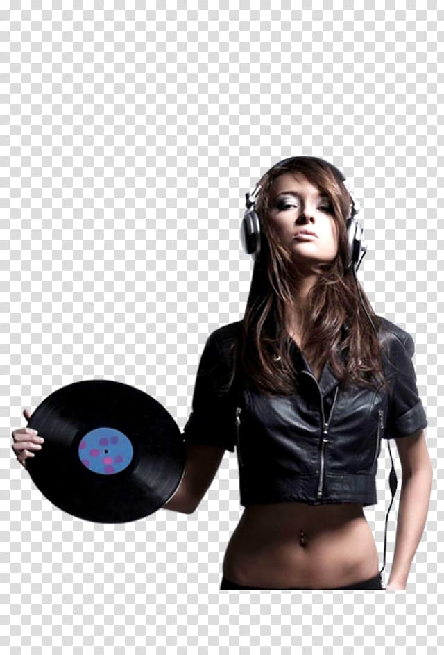Disc jockey Desktop Music High-definition television, DJ WOMAN transparent background PNG clipart