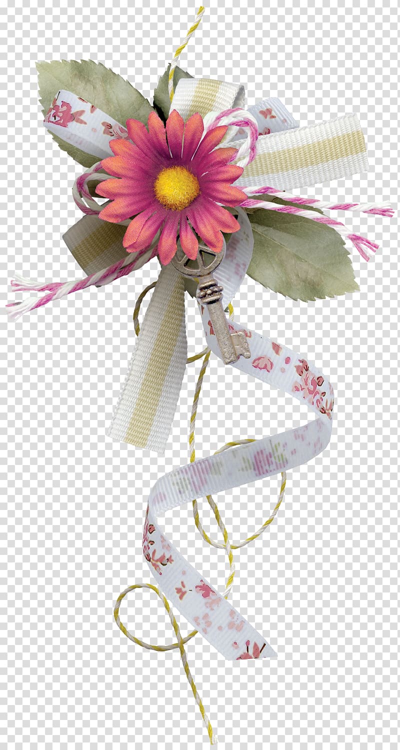Ribbon, Floral ribbon decoration pattern transparent background PNG clipart