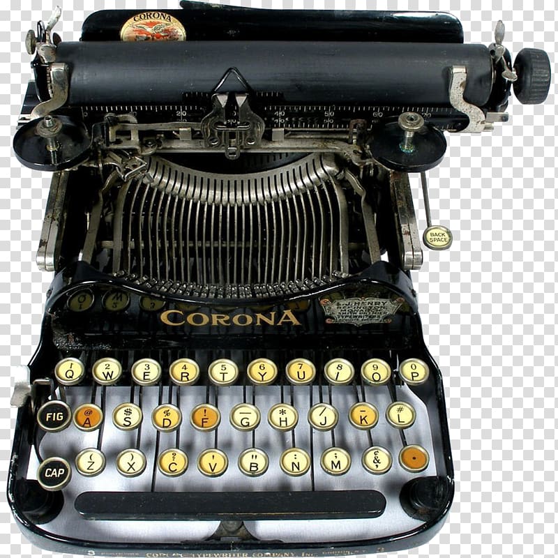Old Typewriters Hansen Writing Ball Machine, typewriter machine old transparent background PNG clipart
