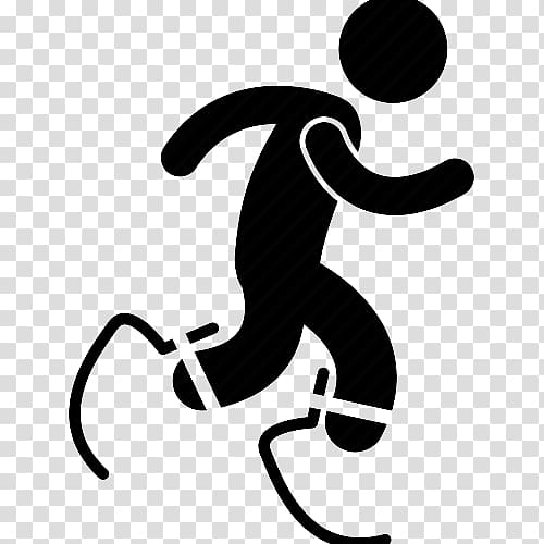 Paralympic Games Disabled sports Paralympic sports Disability Icon, Black walking disabled people transparent background PNG clipart