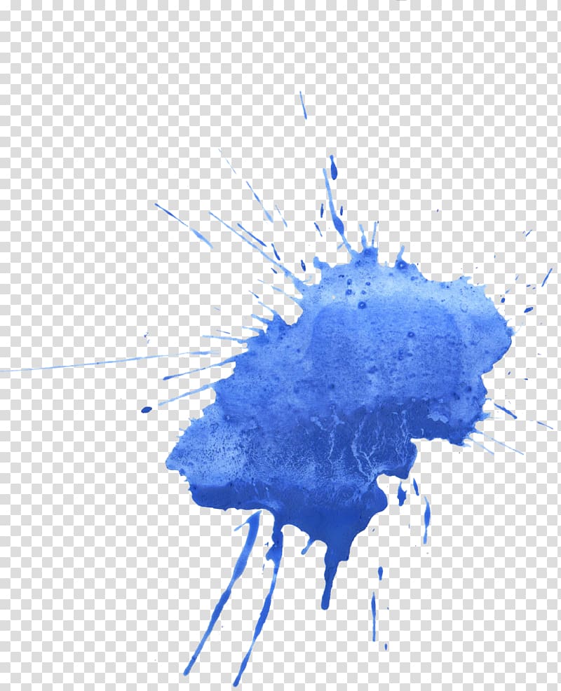 glass cracked , Blue Watercolor painting Ink, ink drop transparent background PNG clipart