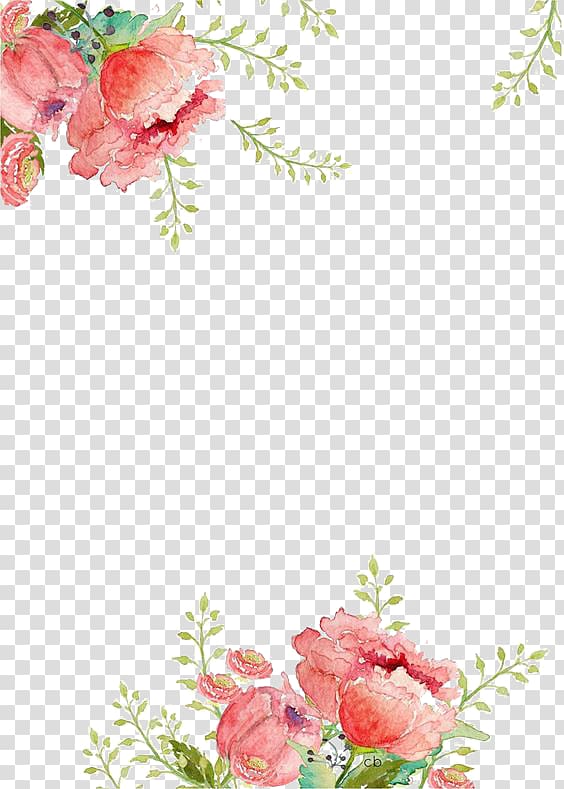 Paper Flower Watercolor painting , Flowers background, pink floral painting transparent background PNG clipart