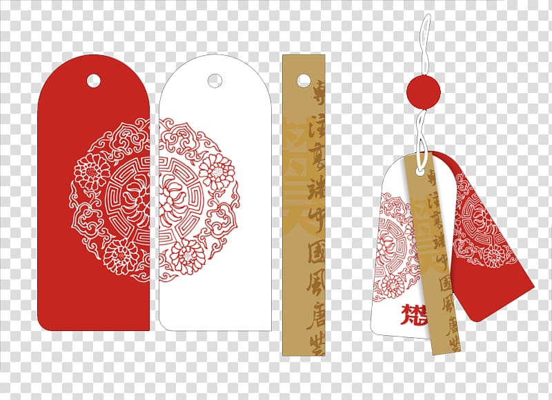 Red White Pattern, Red and white tag transparent background PNG clipart