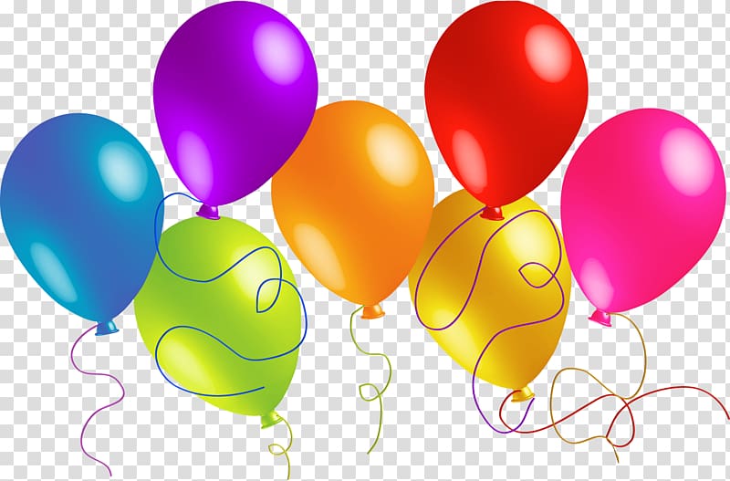 multicolored balloon , Balloon Birthday , balloon transparent background PNG clipart