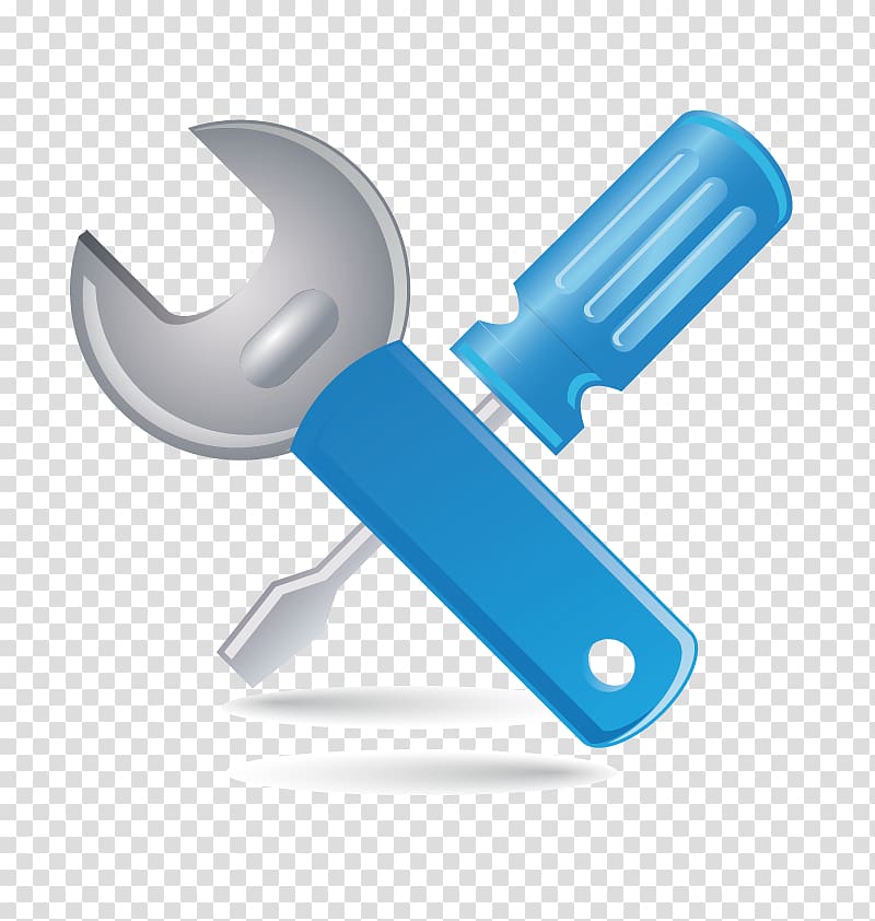 Computer network Icon, blue wrench transparent background PNG clipart