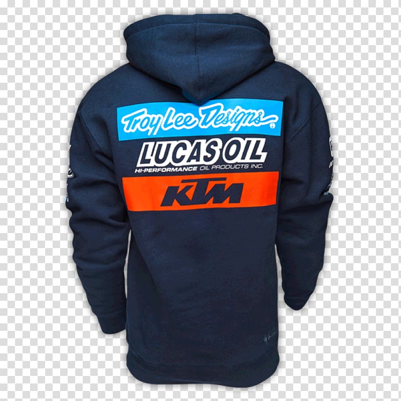 Hoodie KTM MotoGP racing manufacturer team Troy Lee Designs T-shirt Jacket, Qaud Race Promotion transparent background PNG clipart