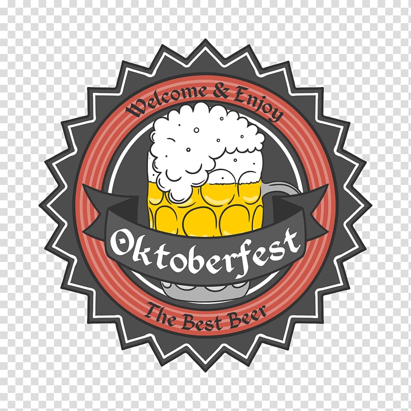 Oktoberfest Beer Munich Logo, Vintage background Oktoberfest beer badge transparent background PNG clipart