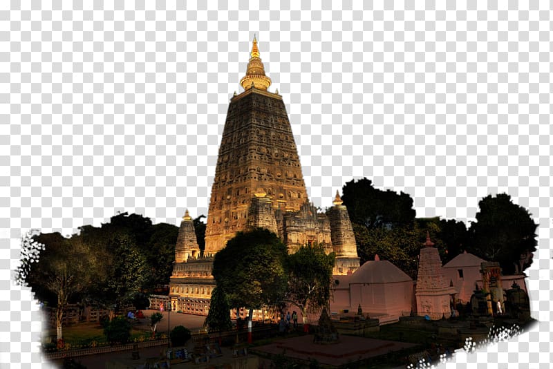 Mahabodhi Temple Bodhi Tree Wat Buddhism, temple transparent background PNG clipart
