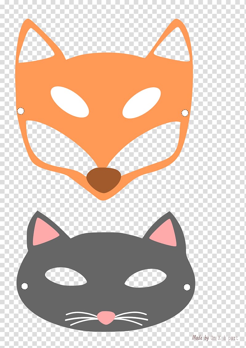 Domino mask Whiskers Masquerade ball Disguise, RENARD transparent background PNG clipart