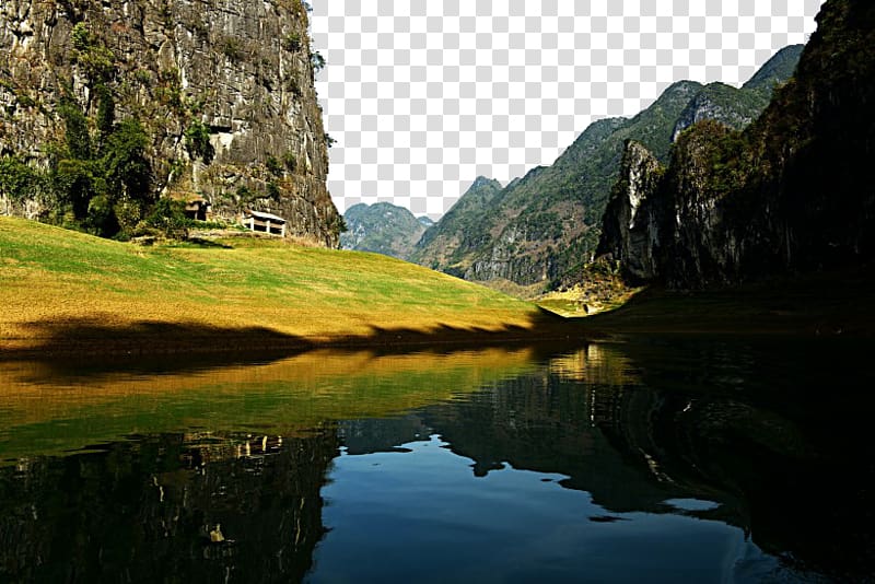 Lingzhan Chengbi River Jinchuan County Lake , Baise Haokun Lake Scenic transparent background PNG clipart