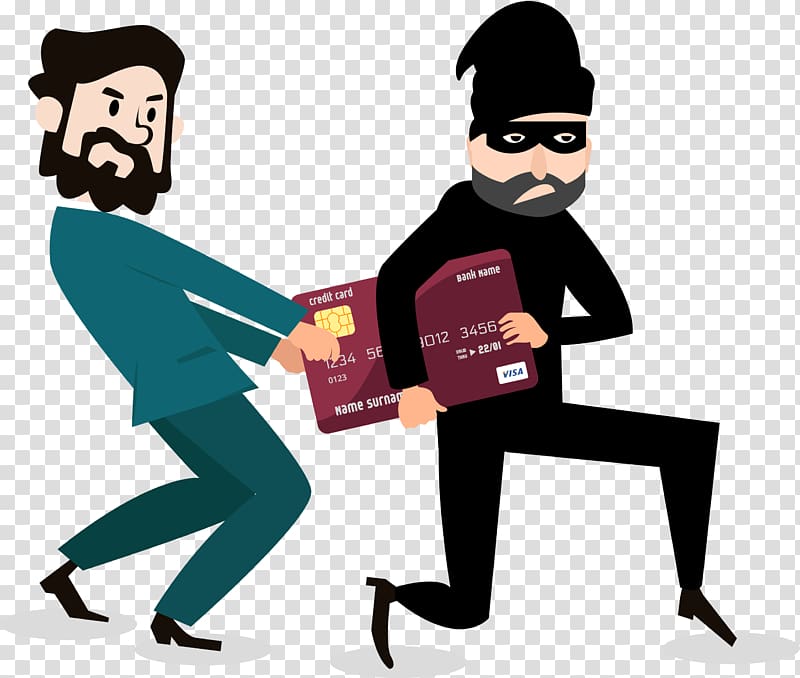 Cartoon Robbery Graphic design, Thieves rob the bank card transparent background PNG clipart