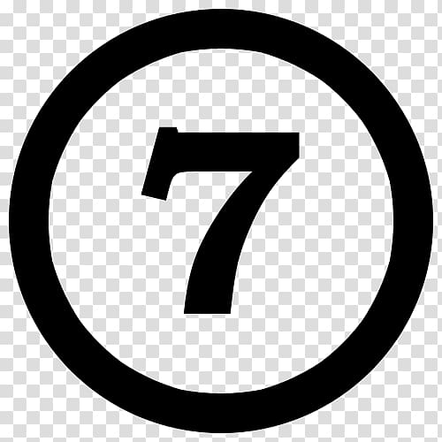 number 7 transparent background PNG clipart