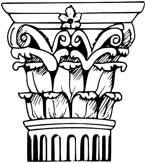 Corinthian order Column Architecture Capital , Cartoon Column transparent background PNG clipart
