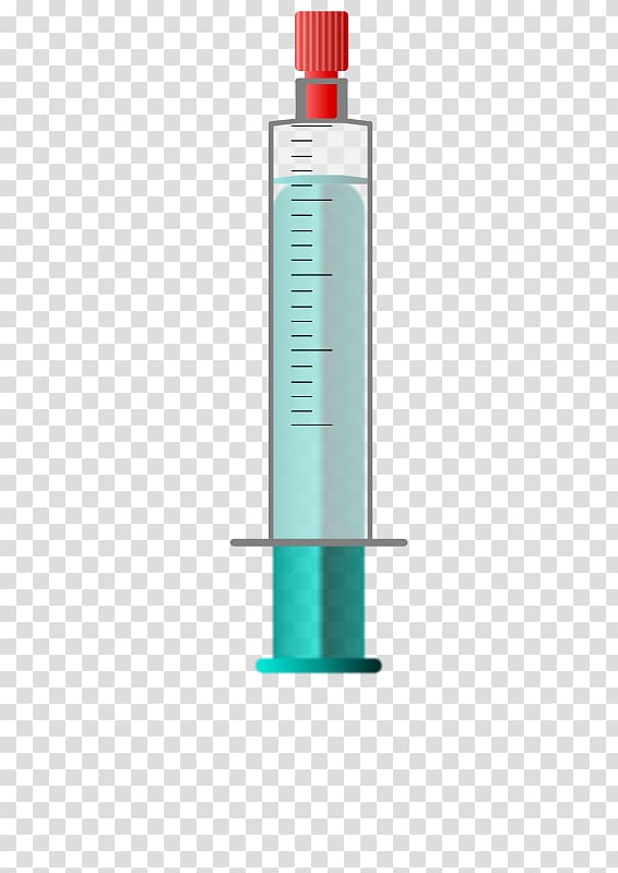 Syringe Sewing needle Medicine, Blue medicine syringe transparent background PNG clipart