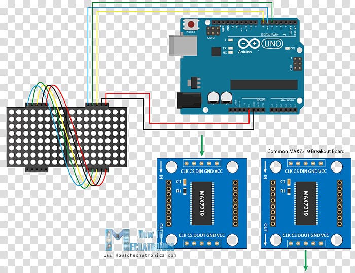 Dot matrix Dot-matrix display Arduino Electronics Light-emitting diode, matrix code transparent background PNG clipart