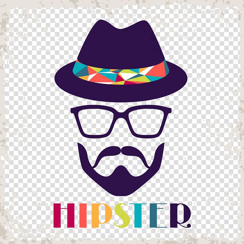 Hipster logo, Hipster Retro style , Uncle Avatar transparent background PNG clipart