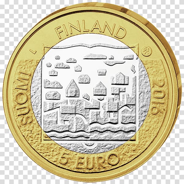 2 euro coin President of Finland 5 euro note, Coin transparent background PNG clipart
