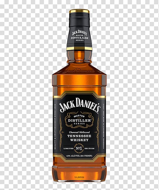 1 liter Jack Daniel's Tennessee whisky bottle illustration, American whiskey Tennessee whiskey Lynchburg Jack Daniel\'s, others transparent background PNG clipart