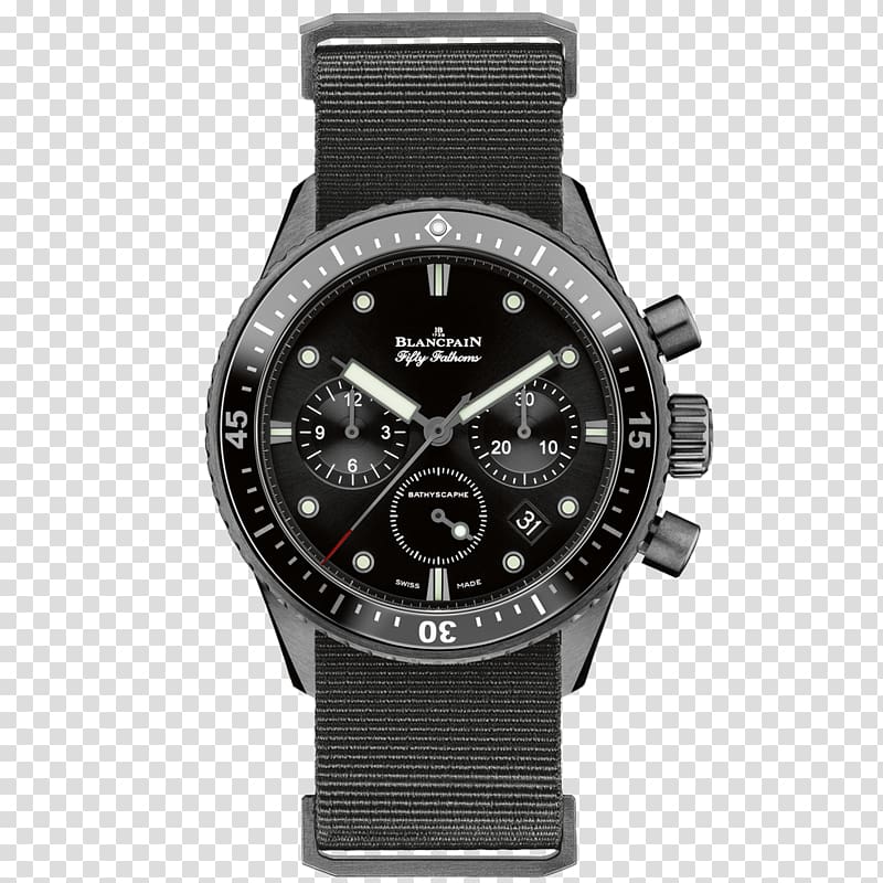 Villeret Blancpain Diving watch Flyback chronograph, watch transparent background PNG clipart