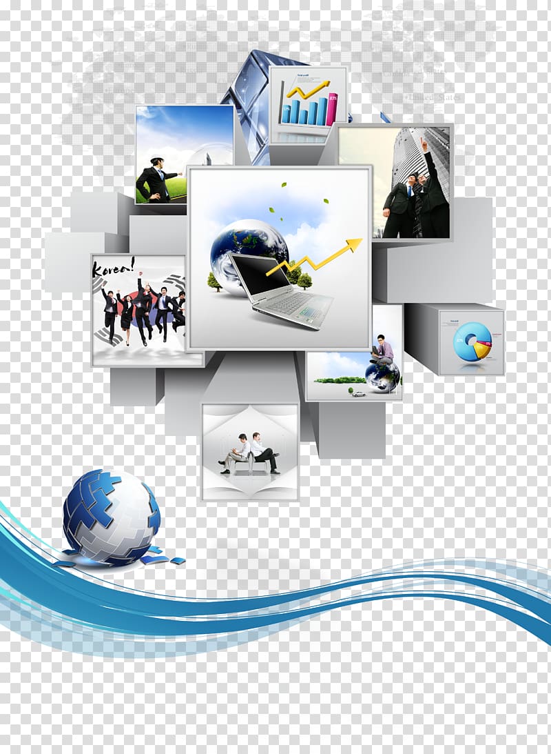 collage of computer and bar graphs, Poster E-commerce, Arrow and Commercial Finance transparent background PNG clipart