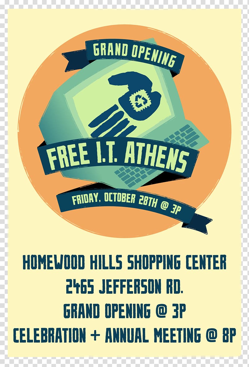 Free I.T. Athens Homewood Village Shopping Center Label Logo, grand opening transparent background PNG clipart