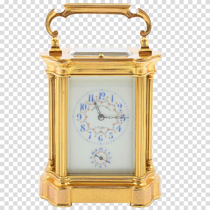 Carriage clock Mantel clock Brass Calendar Ormolu, Table Clock transparent background PNG clipart