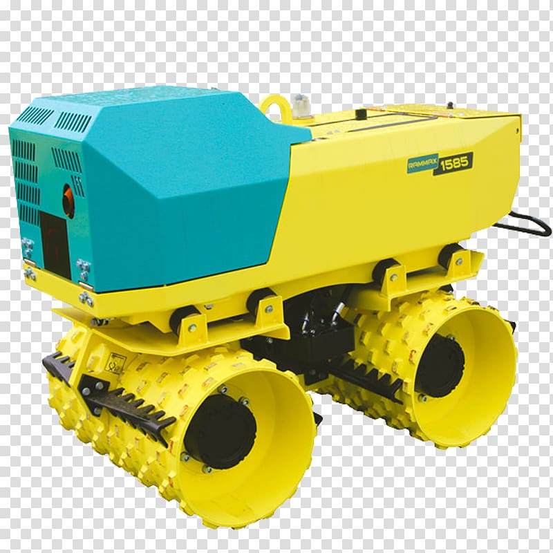 Heavy Machinery Road roller Compactor, tele Tower transparent background PNG clipart