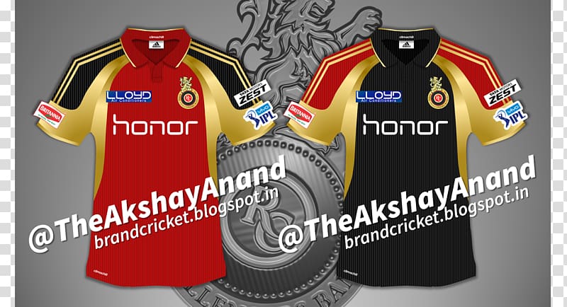 Jersey Indian Premier League Royal Challengers Bangalore T-shirt Uniform, T-shirt transparent background PNG clipart