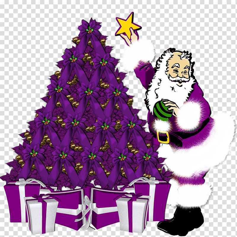 Christmas tree Santa Claus Christmas ornament, christmas tree transparent background PNG clipart