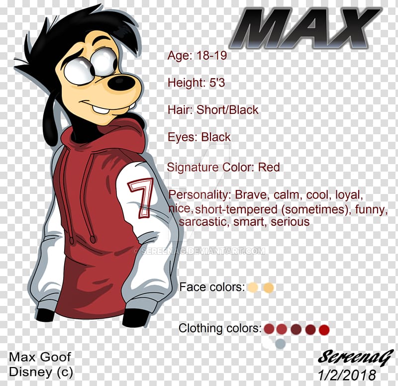 Max Goof Goofy Fan art, Max Goof transparent background PNG clipart