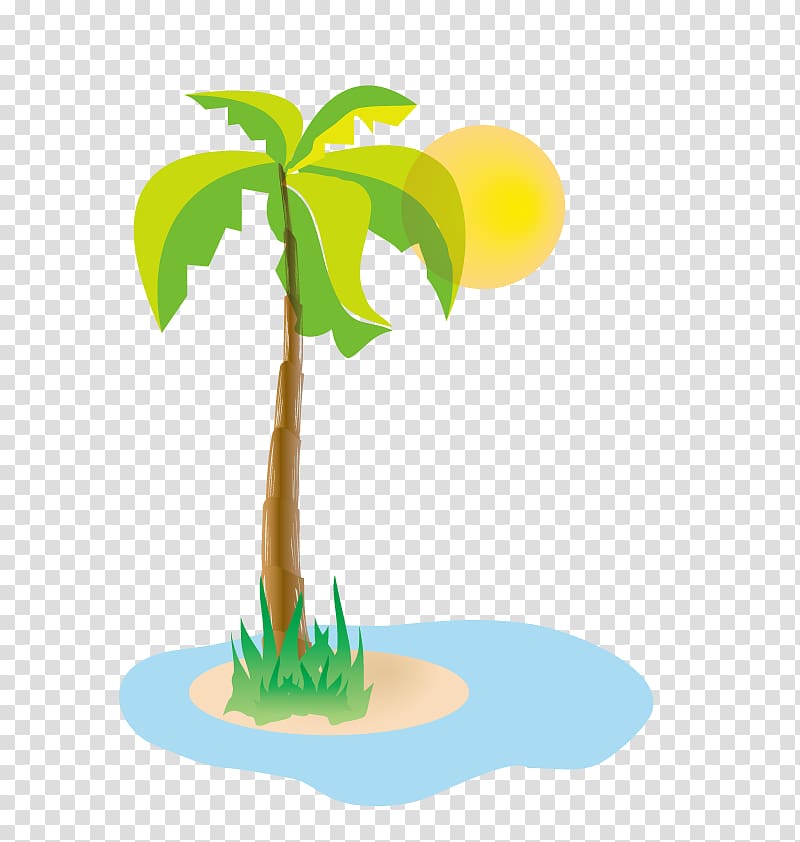 Travel Icon, Coconut Tree Island transparent background PNG clipart