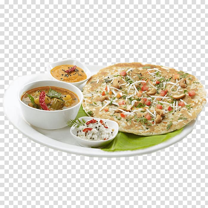 South Indian cuisine Uttapam Dosa, others transparent background PNG clipart