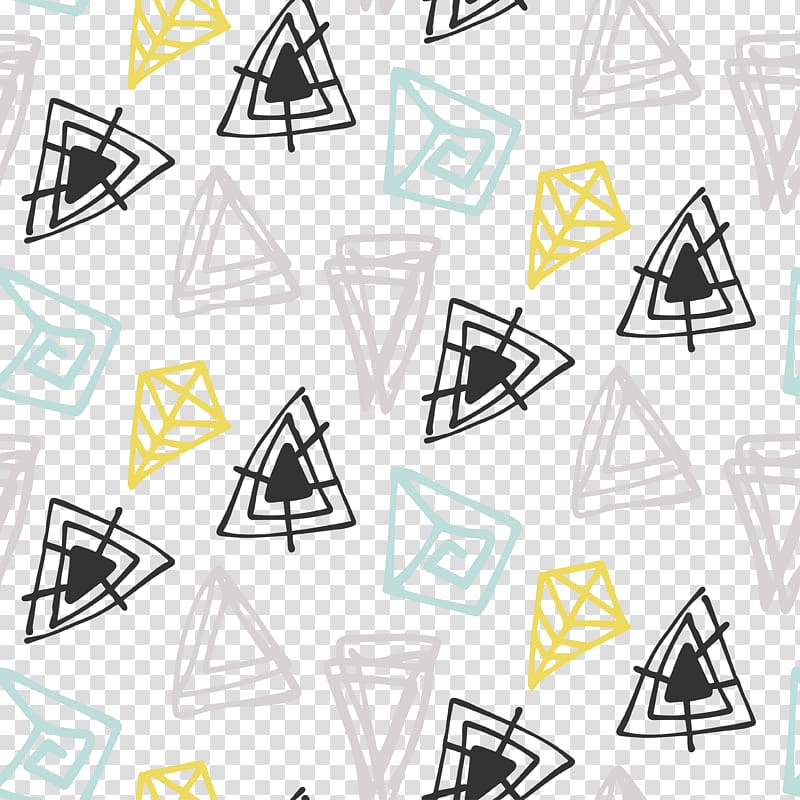 brown, yellow, and black triangle , Cartoon Triangle Pattern, Free buckle,lovely,background transparent background PNG clipart