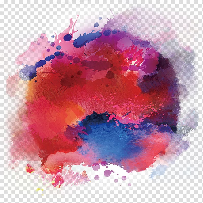 colorful ink splash creative fig. transparent background PNG clipart