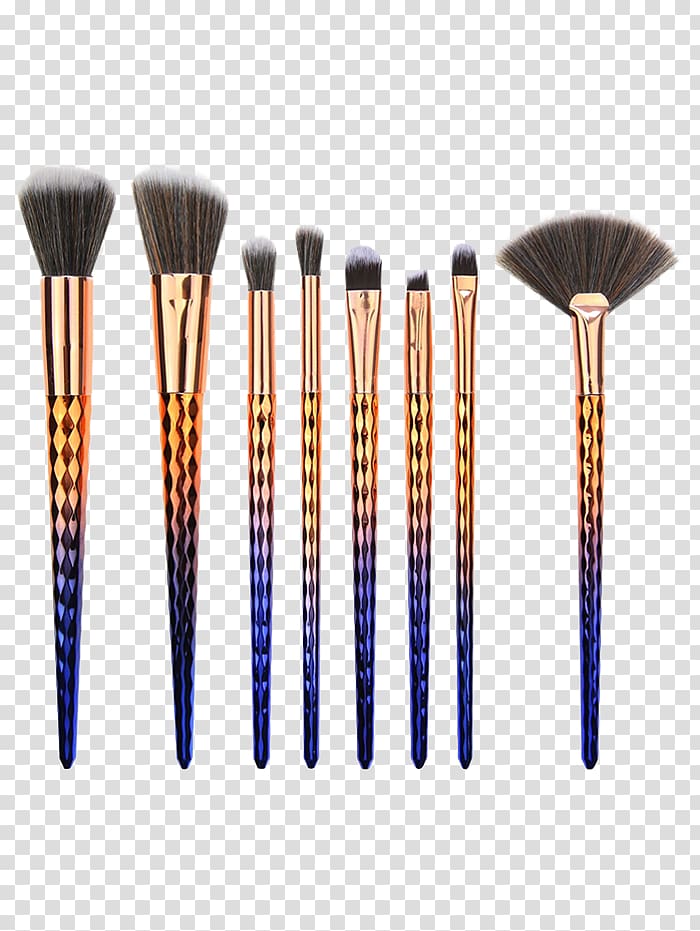 Make-Up Brushes Cosmetics Eye Shadow Paint Brushes, hair care tools sets transparent background PNG clipart