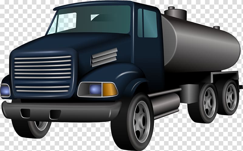 Tank truck Tanker , cartoon car transparent background PNG clipart