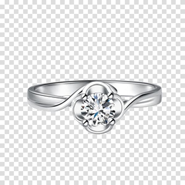 Diamond Ring Gold Platinum Carat, Ba Fana florid diamond ring transparent background PNG clipart