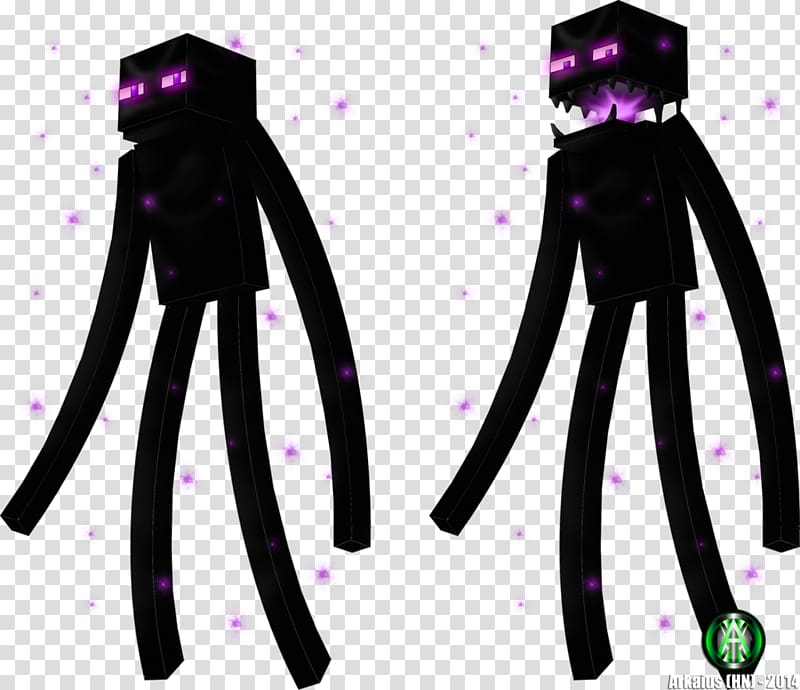 Minecraft Enderman 爬行者 Indie game Fan art, man on his knees transparent background PNG clipart