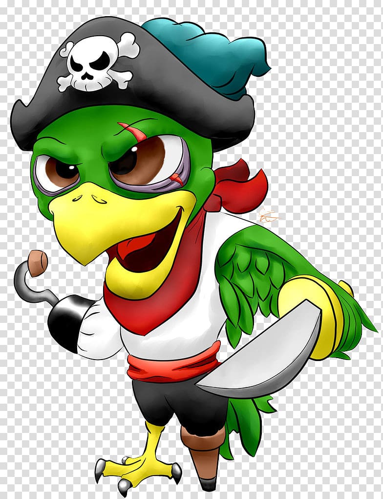 Cartoon , Pirate Parrot transparent background PNG clipart