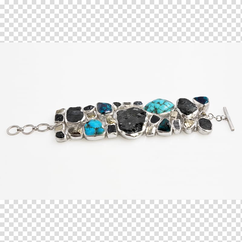 Turquoise Sterling silver Bracelet Onyx, silver transparent background PNG clipart