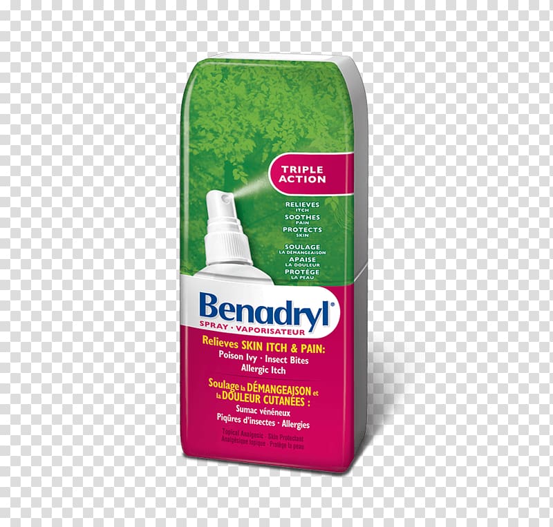 Benadryl Itch Cooling Spray Extra Strength Diphenhydramine Topical medication, mild hives transparent background PNG clipart