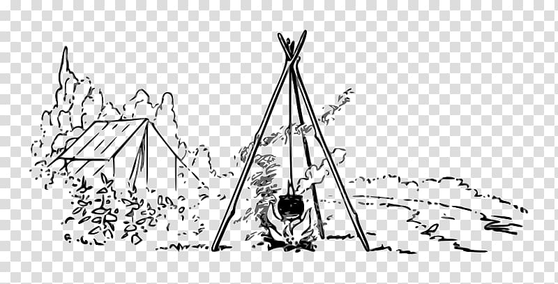 Borders and Frames Black and white Campfire Drawing Camping, campfire transparent background PNG clipart